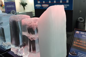 Melting ice. A well know example of change phase and energy storage. Question: While melting, does the water take energy or release it?